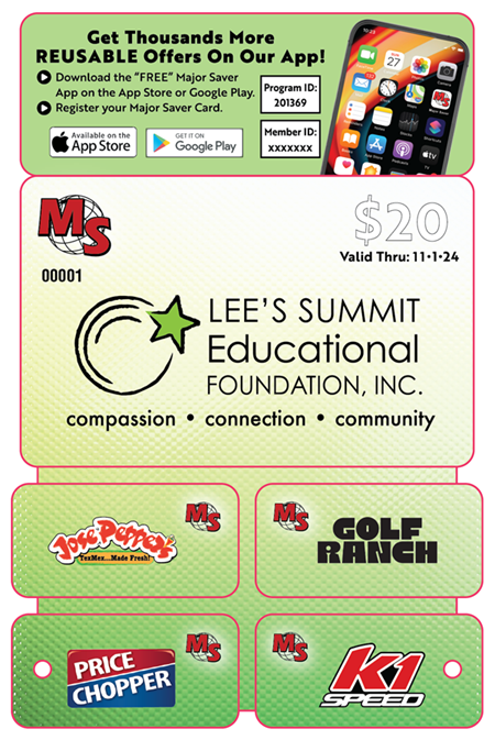 Major Saver discount cards.